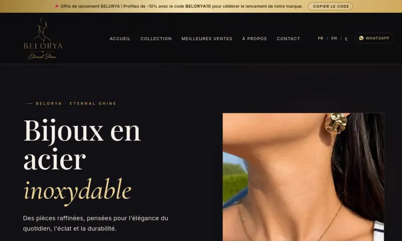 BELORYA website, built by Amana Digital USA